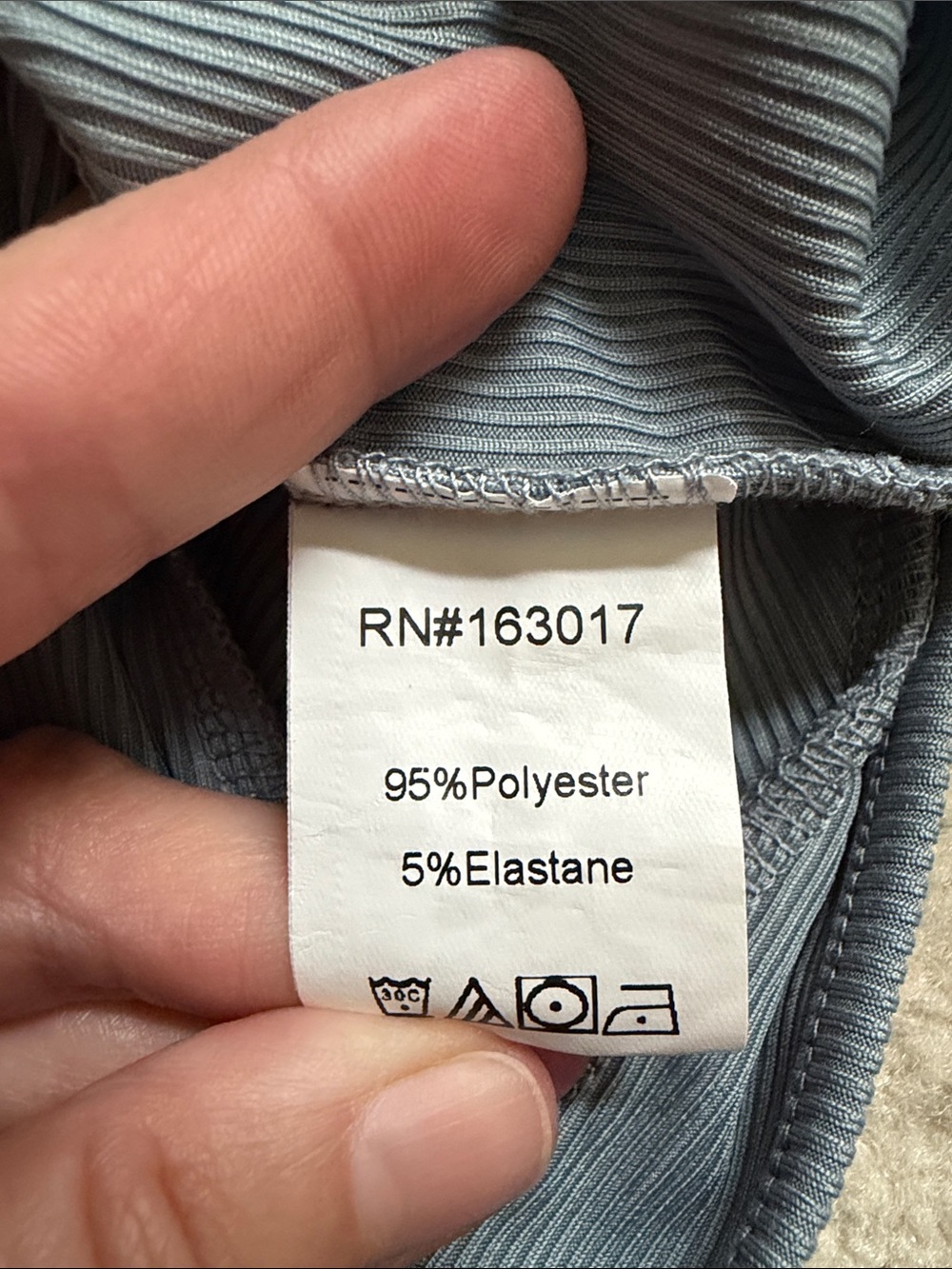 Princess Polly Slate Blue Ribbed Crop Top - Picture 6 of 7